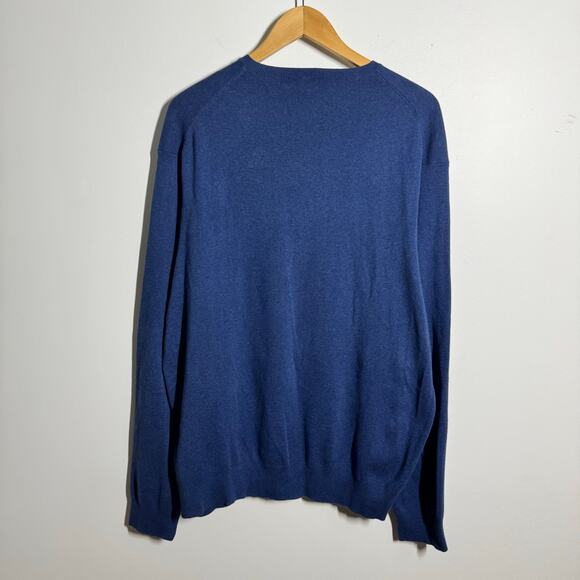 Polo Ralph Lauren Sweater Men XXL Blue Purple Pony Pima Cotton Prep Quite Luxury - Picture 2 of 8